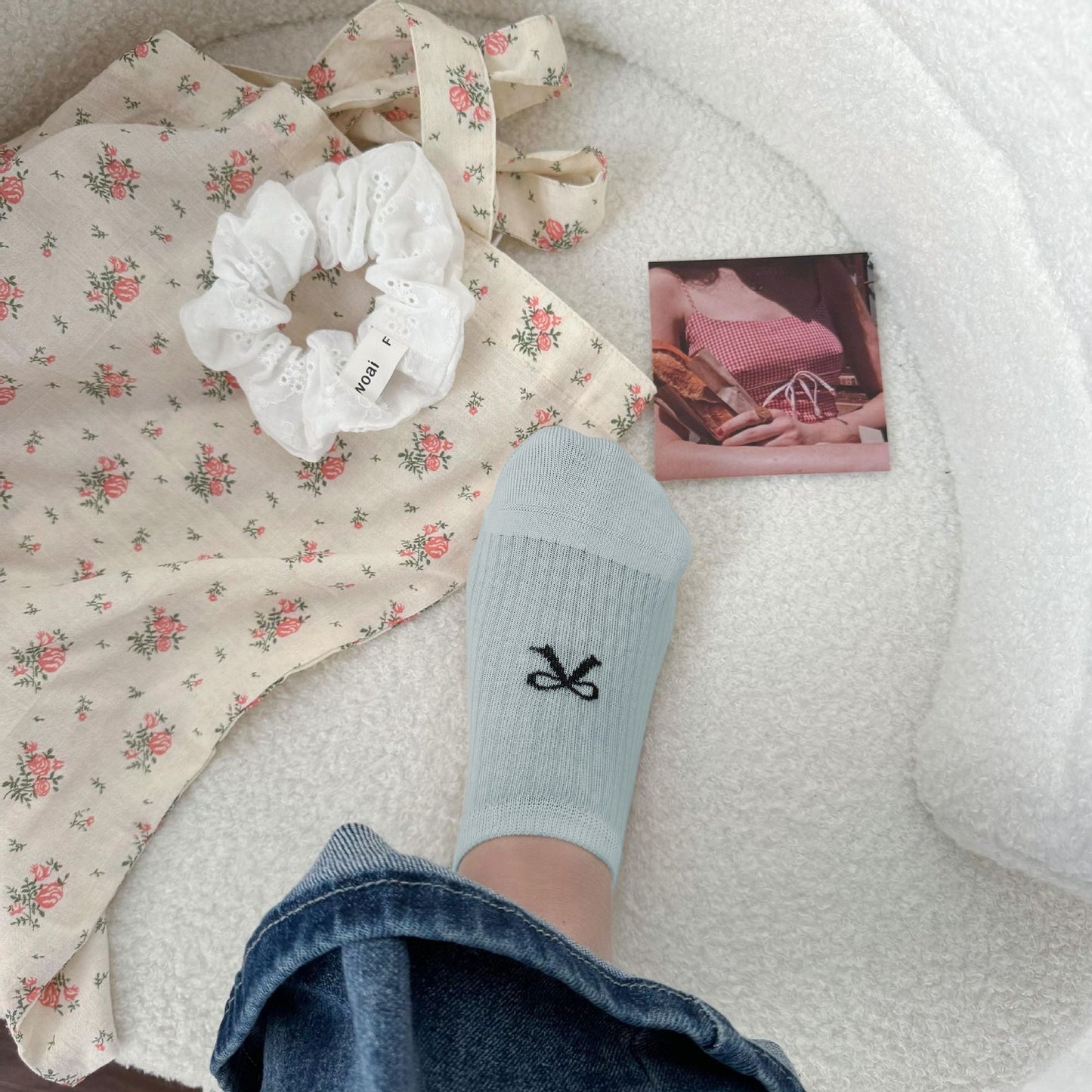 Anna-Kaci Women's No-Show Liner Socks with Bow Accent 5Pk