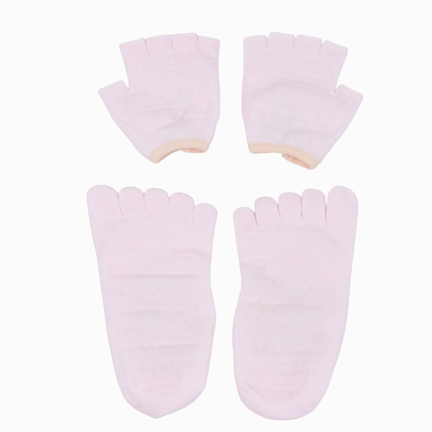 Anna-Kaci Women's Yoga Socks and Gloves Set with Anti-Slip Grip for Pilates and Barre Workouts