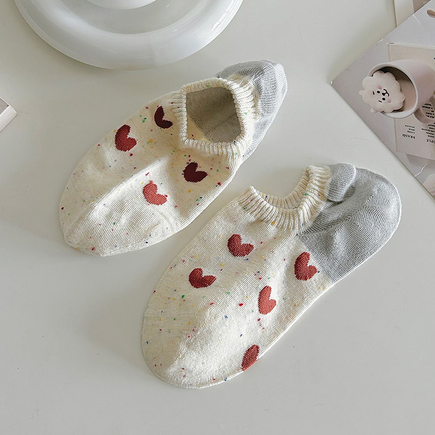 Anna-Kaci Women's Charming No Show Socks Seamless Toe Cotton 6Pk