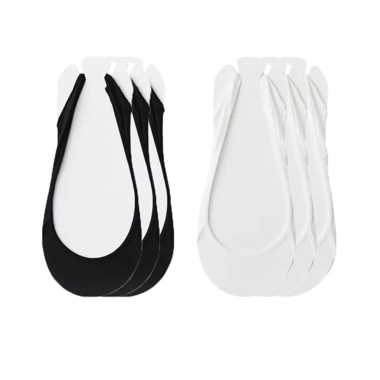 Anna-Kaci Women's Low Cut No Show Liner Socks with Non-Slip 3D Silicone Heel Grip Pack of 6 Pairs