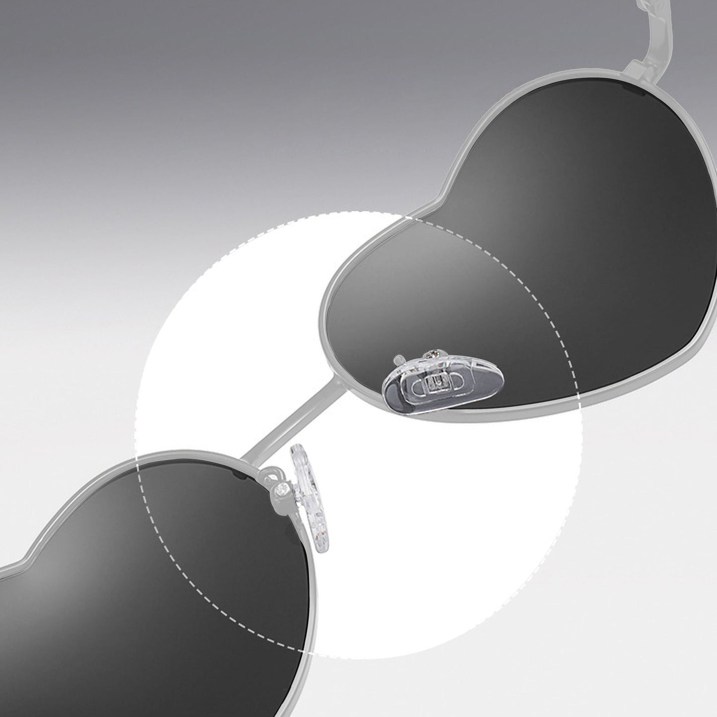 Anna-Kaci Women's Stylish Heart-Shaped Polarized Sunglasses UV400 Protection for Outdoor Activities