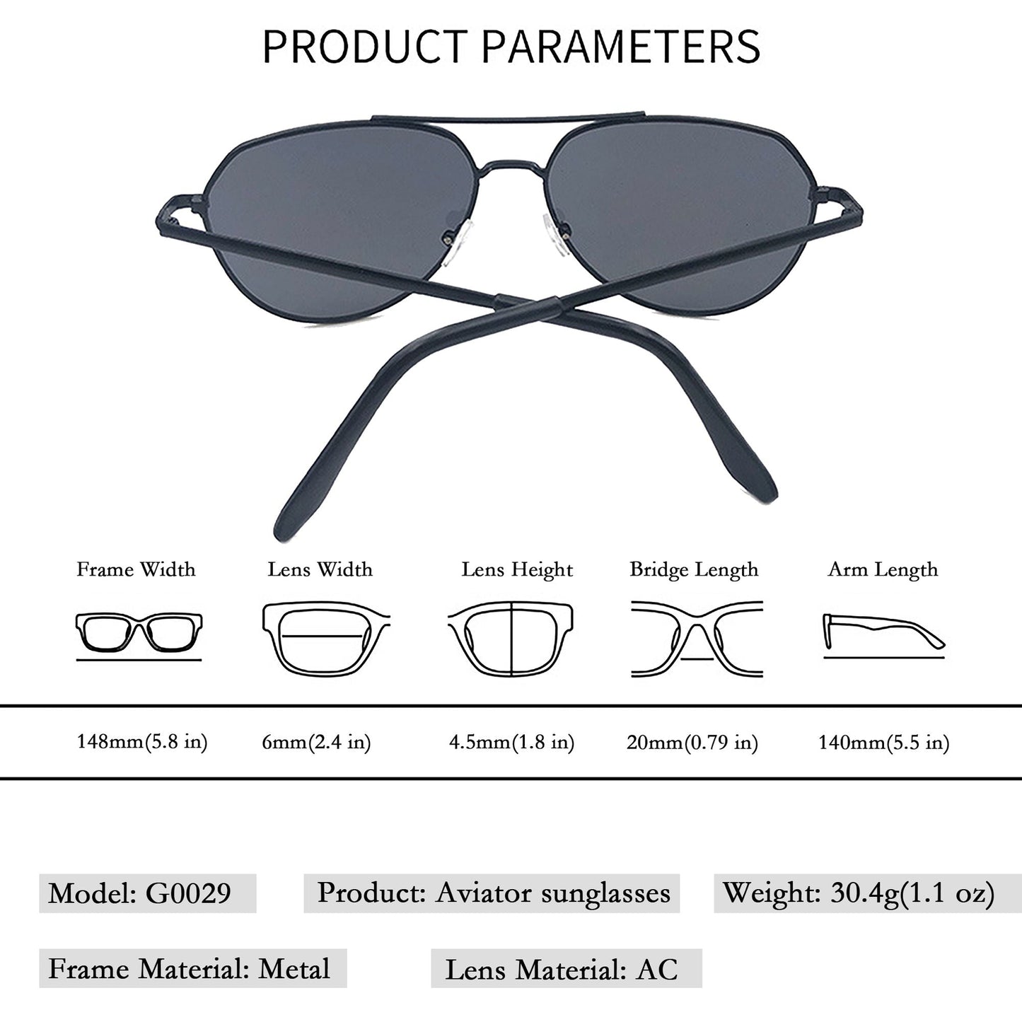 Anna-Kaci Women's Classic Aviator Sunglasses