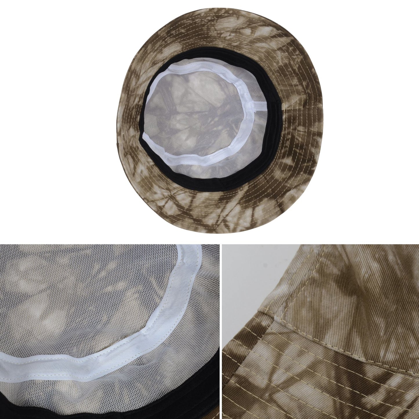 Anna-Kaci Summer Fisherman Hat Outdoor Travel Tie Dye Bucket Hat with Wide Brim Casual Sun Protection