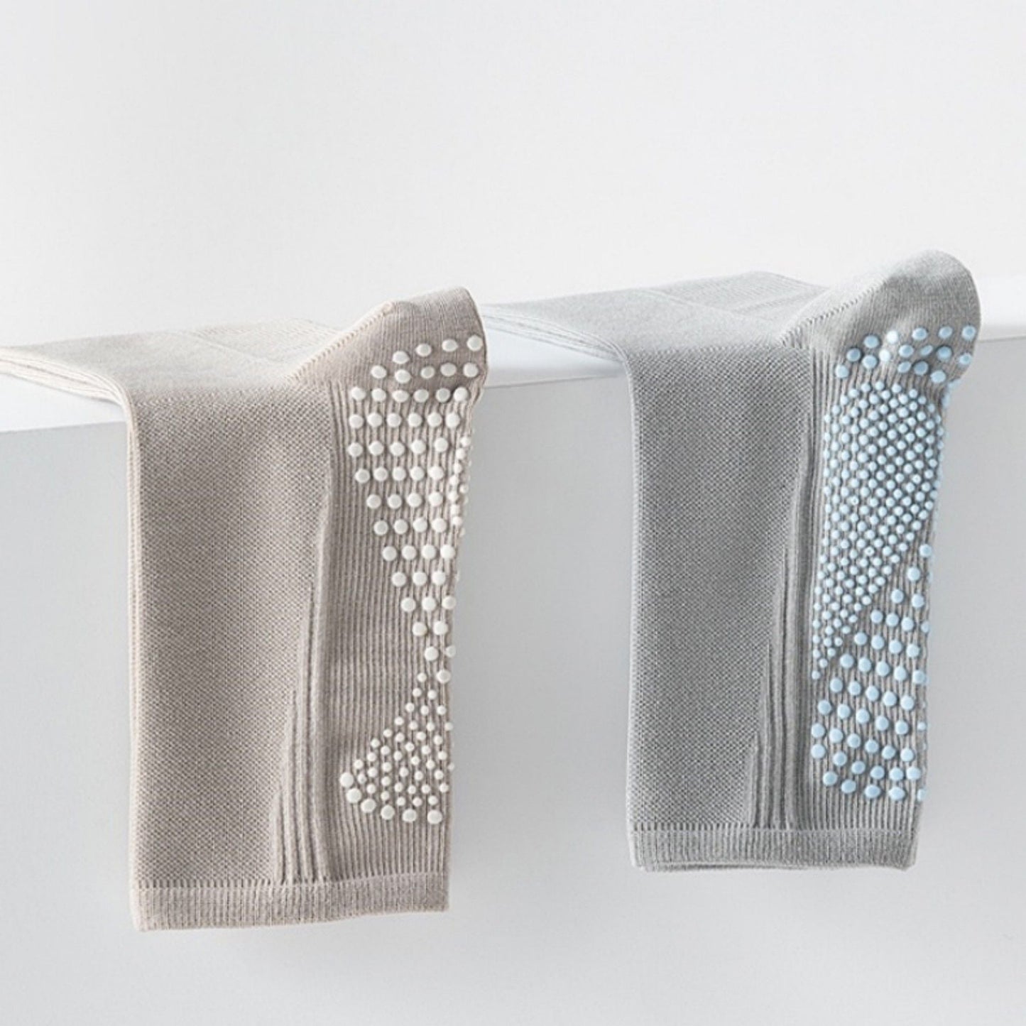 Anna-Kaci Women's Knee High Grip Socks with Anti-Slip Sole for Barre, Yoga, Dance, and Pilates 2-Pack