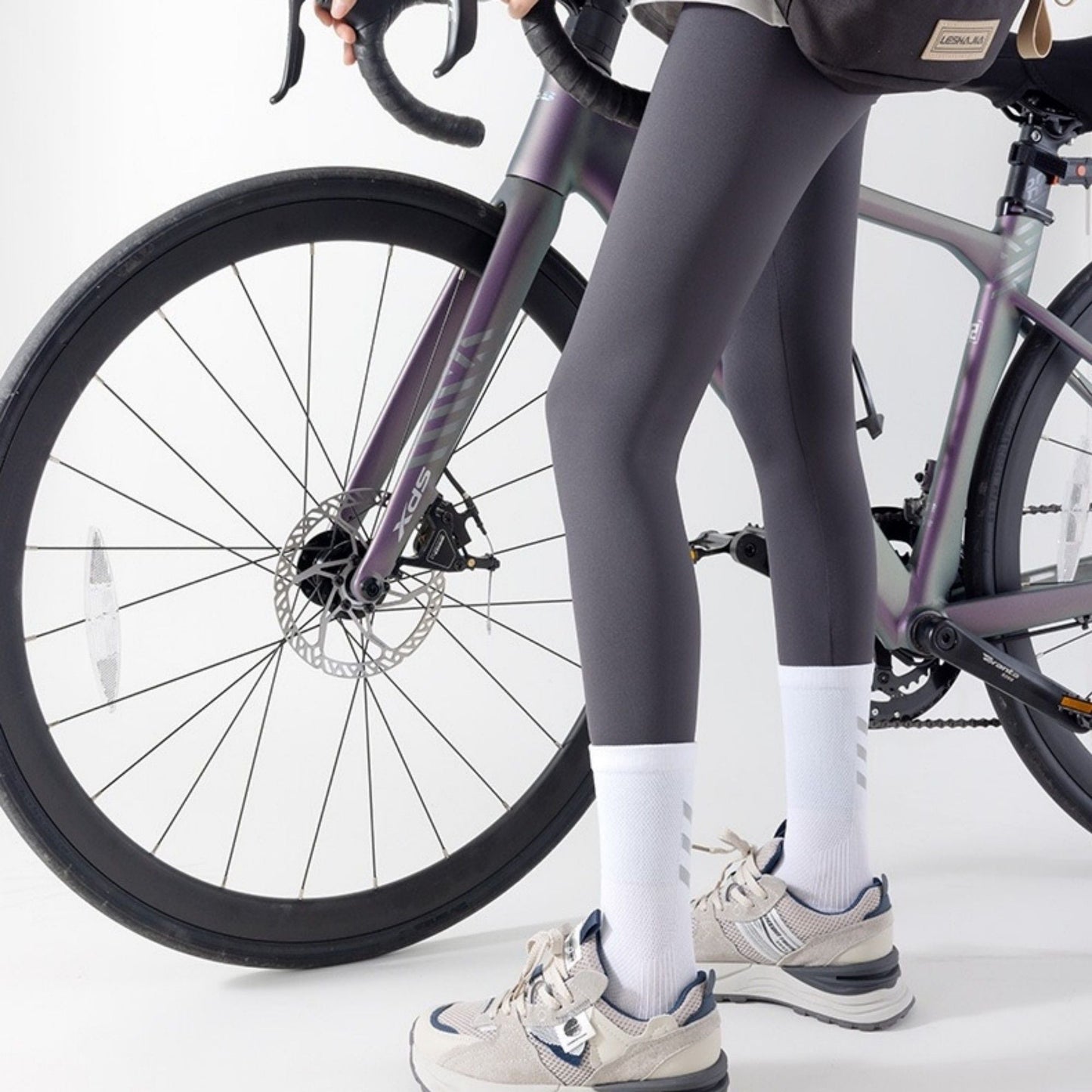 Anna-Kaci Women's Reflective Compression Sports Socks with Breathable Fabric and Night Visibility Design 2-Pack