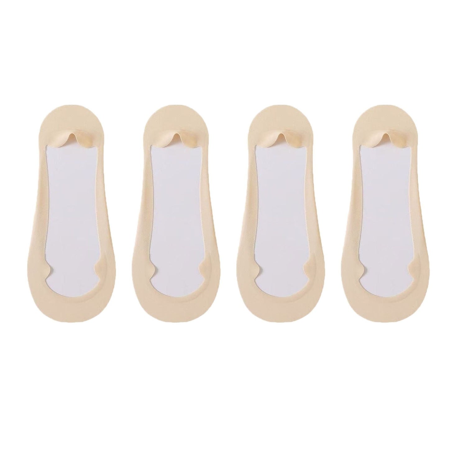 Anna-Kaci Women's Ultra Low Cut No Show Socks with Anti-Slip Silicone Grip and Seamless Toe Protection 4-Pack