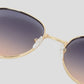 Anna-Kaci Elegant Gold - Rimmed Round Women's Polarized Sunglasses UV400 Protection