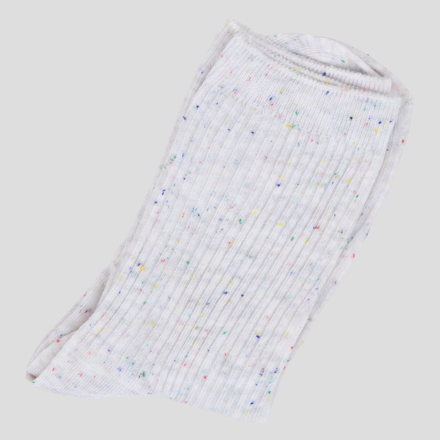 Anna-Kaci Women's Chic Style Solid Speckled Crew Socks Non Slip Cotton for Casual 2 Pairs 4 Season