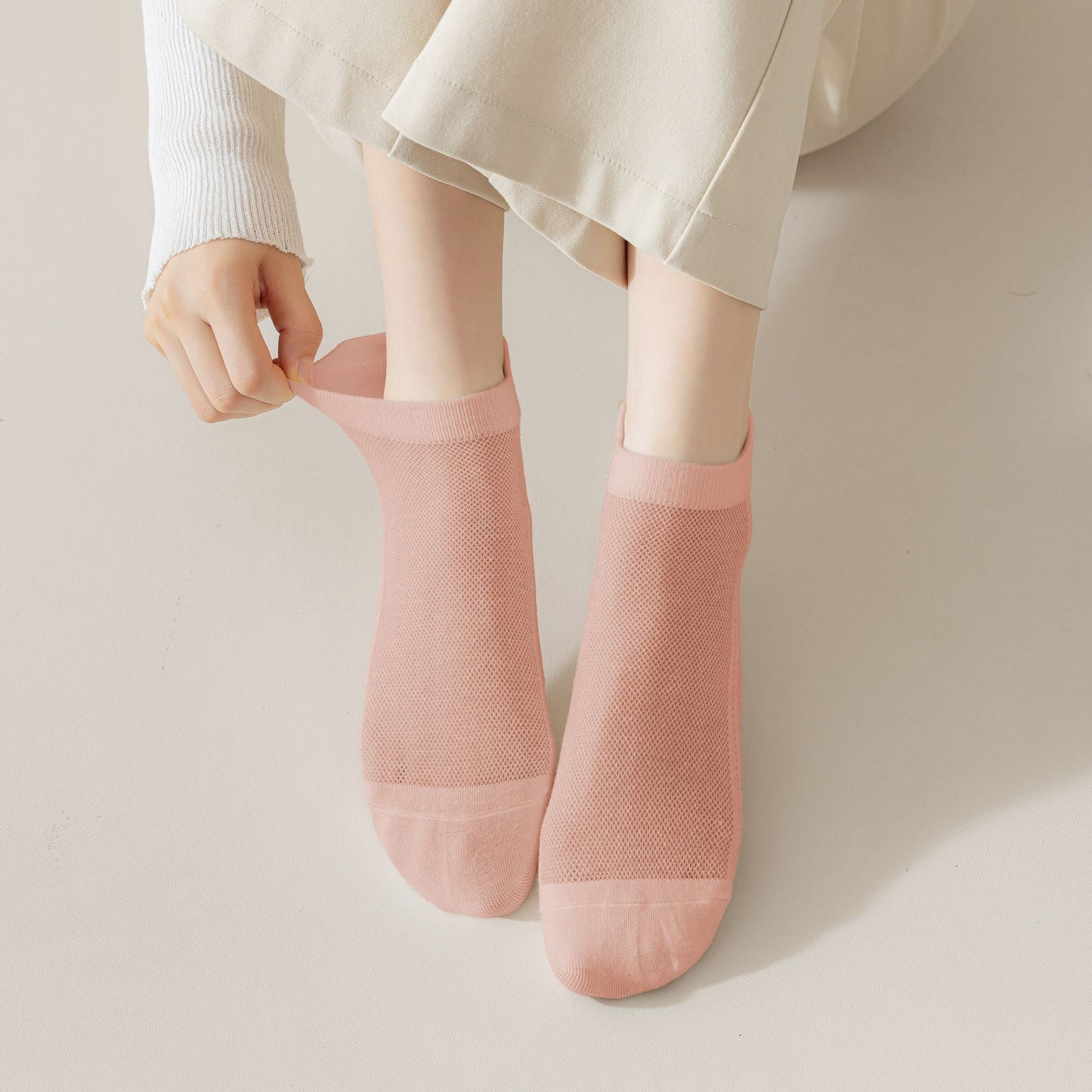 Anna-Kaci Women's No Show Socks Classic Thin Mesh Breathable 6pk