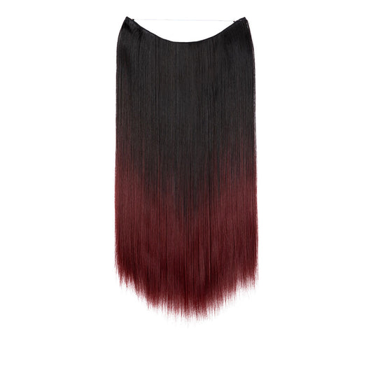 Alilang Longe Straight Natural Hair Extensions One Piece Invisible Wire Hair Extensions with Clip ins 22Inch