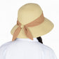 Anna-Kaci Women's Woven Floppy Sun Hat with Wide Ribbon Knot Detail and Curved Brim