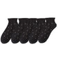 Anna-Kaci 5 Pairs Women¡¯s Ankle Socks Soft Ribbed Top with Small Polka Dot Pattern for Loafers Ballet Flats or Sneakers