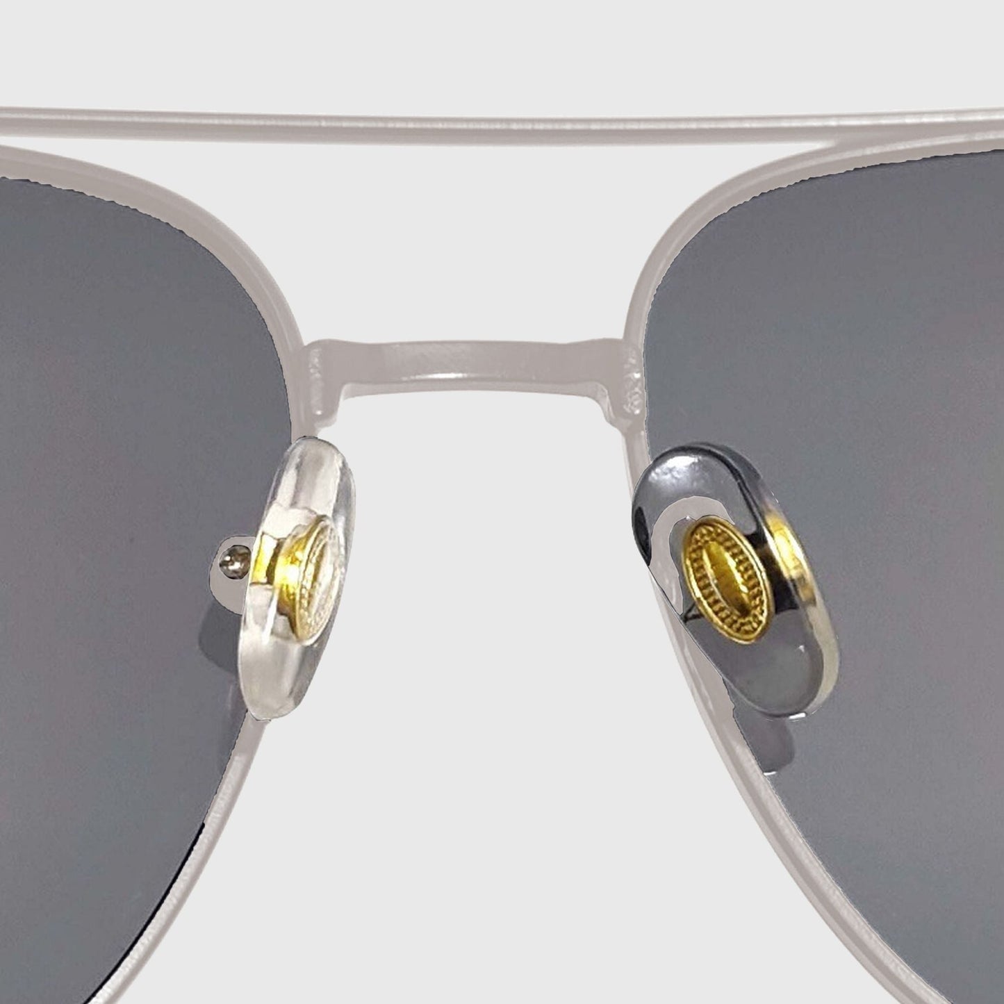 Anna-Kaci Women's Retro Square Aviator Sunglasses - Silver Frame with Black Lenses