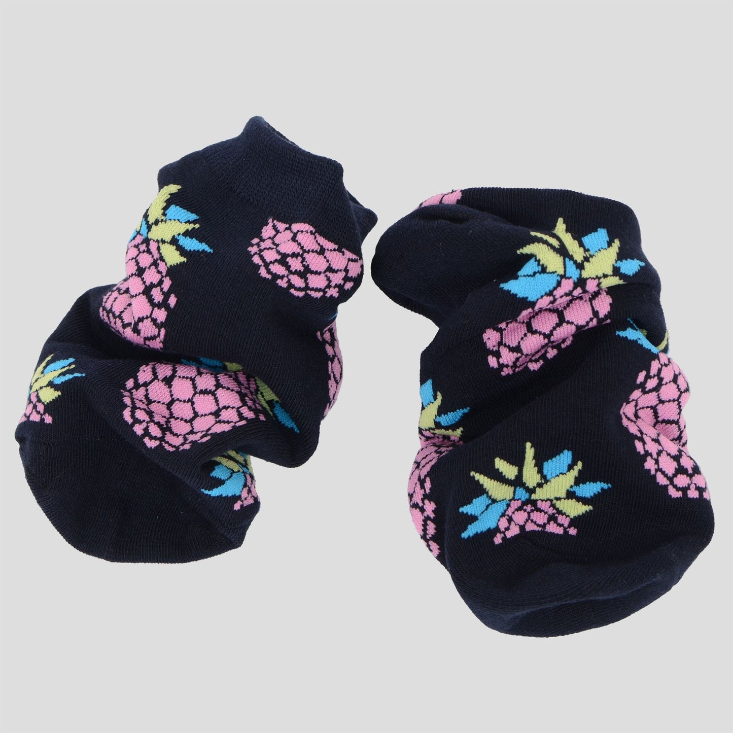 Anna-Kaci Women's  Fruit Print No Show Socks Breathable Cotton 6pk