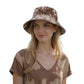Anna-Kaci Summer Fisherman Hat Outdoor Travel Tie Dye Bucket Hat with Wide Brim Casual Sun Protection