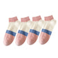 Anna-Kaci 4 Pairs Women's Low-Cut Mesh Knit Cotton Socks Cute Pattern Breathable Stretch for Everyday Casual Wear