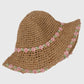 Anna-Kaci Women's Flower Embellishments Sun Hats Charming Crocheted Straw