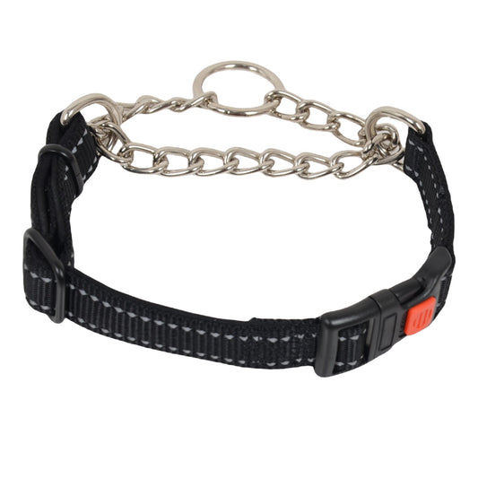 Alilang Dog Collar Nylon Dog Choke Collars Stainless Steel Chain Training Dog Collar