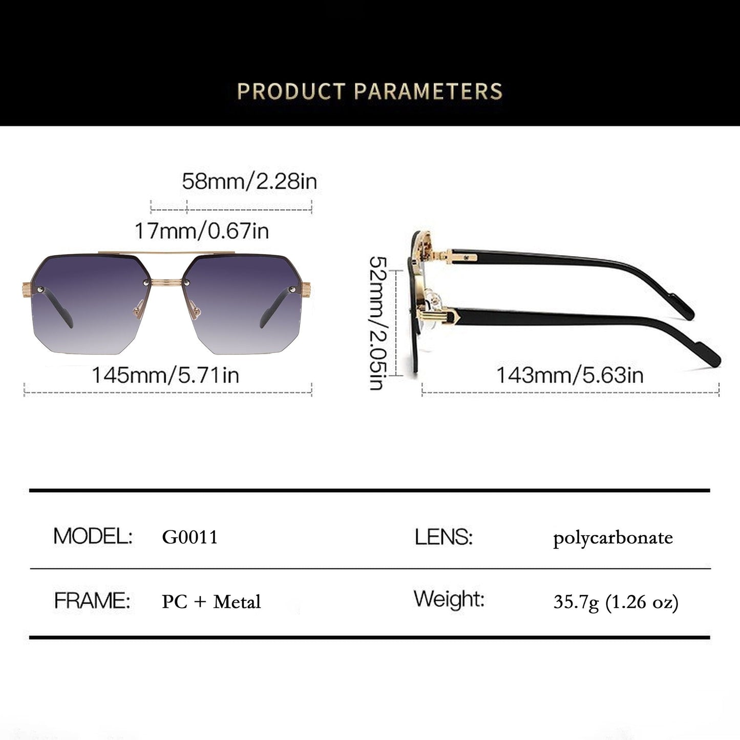 Anna-Kaci Women's Chic Trimmed Octagon Polarized Sunglasses UV400 Protection