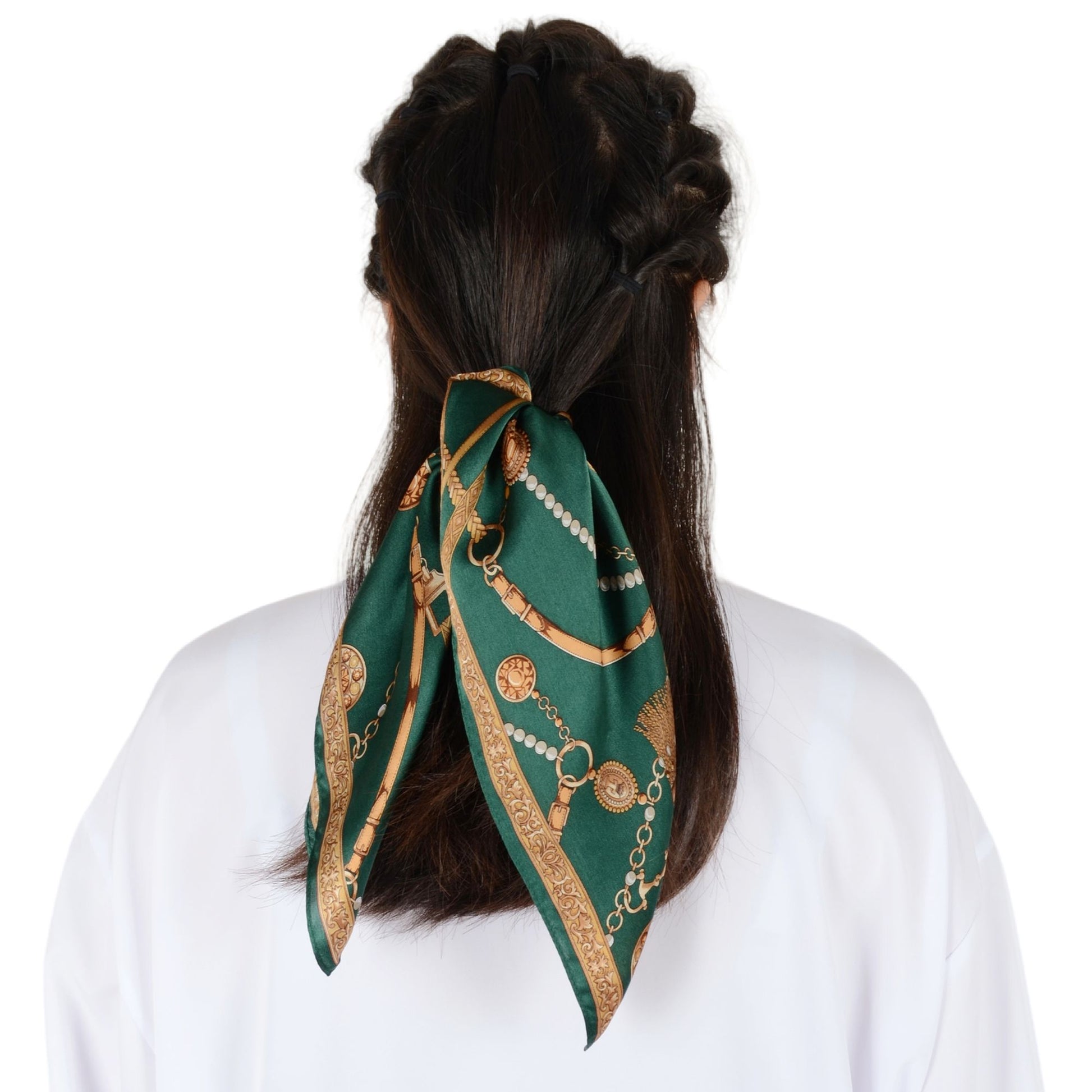 Alilang 100% Mulberry Silk Small Square Scarf Lightweight Head