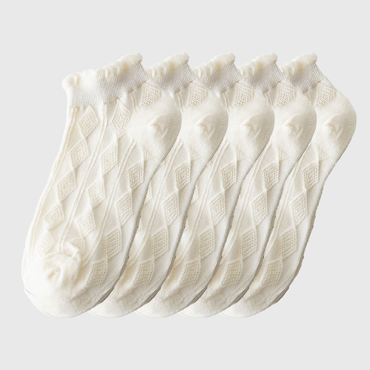 Anna-Kaci Women's Adorable Summer Ruffle Ankle Socks 5pk