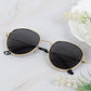 Anna-Kaci Elegant Gold - Rimmed Round Women's Polarized Sunglasses UV400 Protection