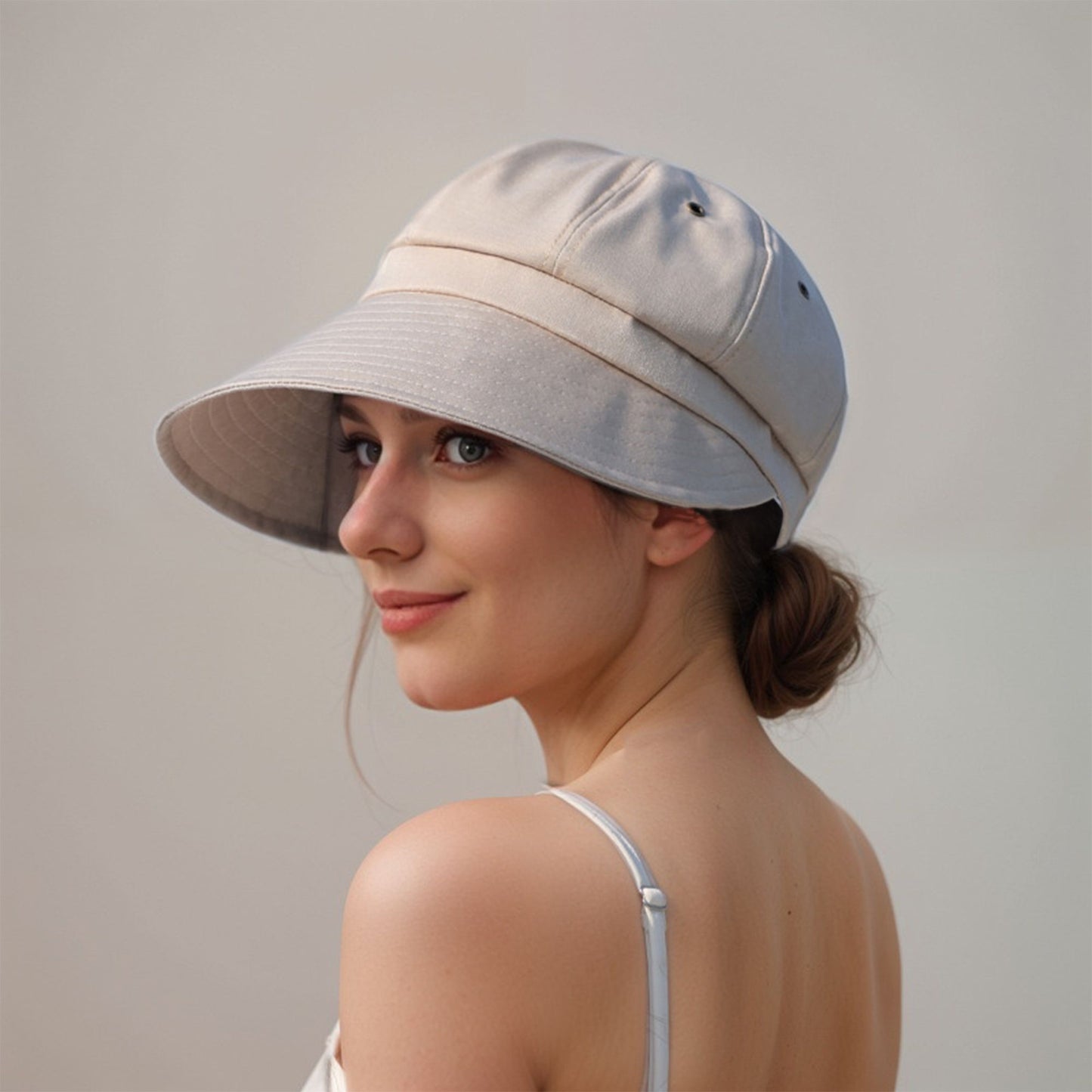 Anna-Kaci Womens Wide Brim Baseball Cap Bundle with UV Protection Ponytail Hole and Ventilated Eyelets Casual Outdoor Style