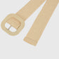 Anna-Kaci Elegant Straw Belt with Matching Woven Buckle