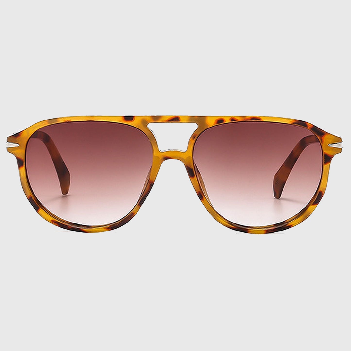 Anna-Kaci Women's Retro-Inspired Double-Bridge Square Sunglasses