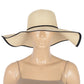 Anna-Kaci Wide Brim Straw Sun Hat with Braided Cord Detail Lightweight Packable Design for Beach Outdoor Protection