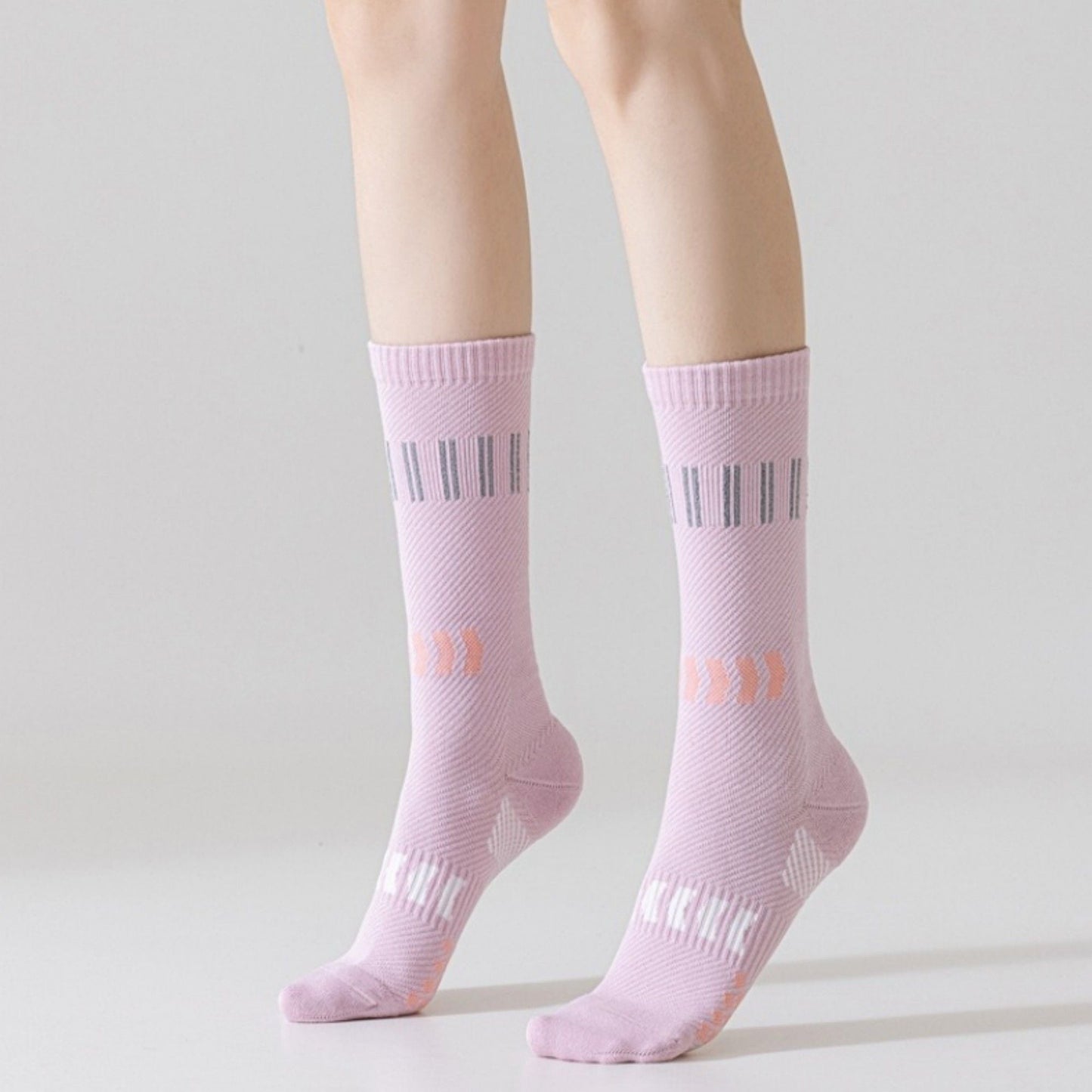 Anna-Kaci Women's Reflective Cycling Socks with Night Visibility Design Padded Zones and Breathable Compression Fit