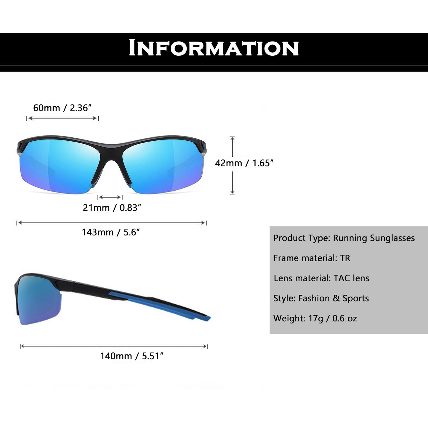 Anna-Kaci Active Women's Stylish Sports Running Sunglasses Polarized UV400 Protection