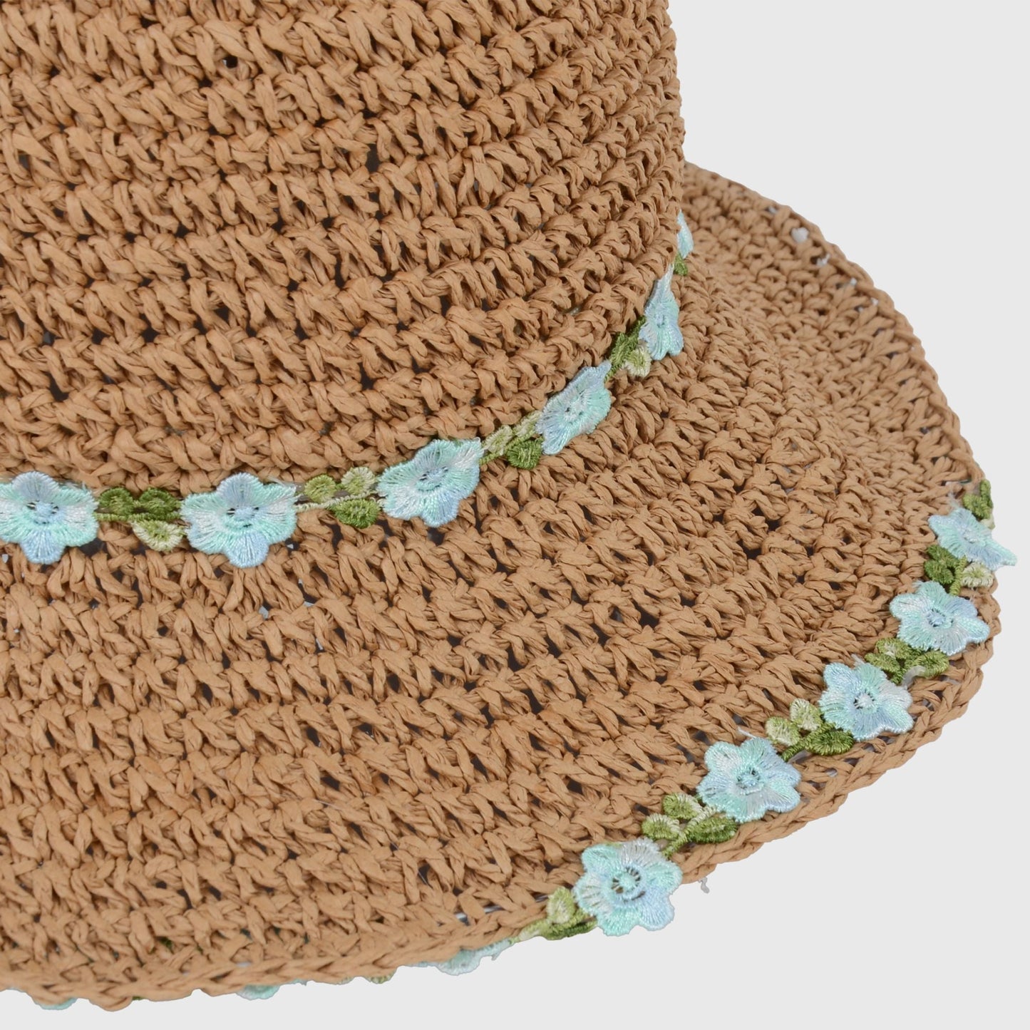 Anna-Kaci Women's Flower Embellishments Sun Hats Charming Crocheted Straw