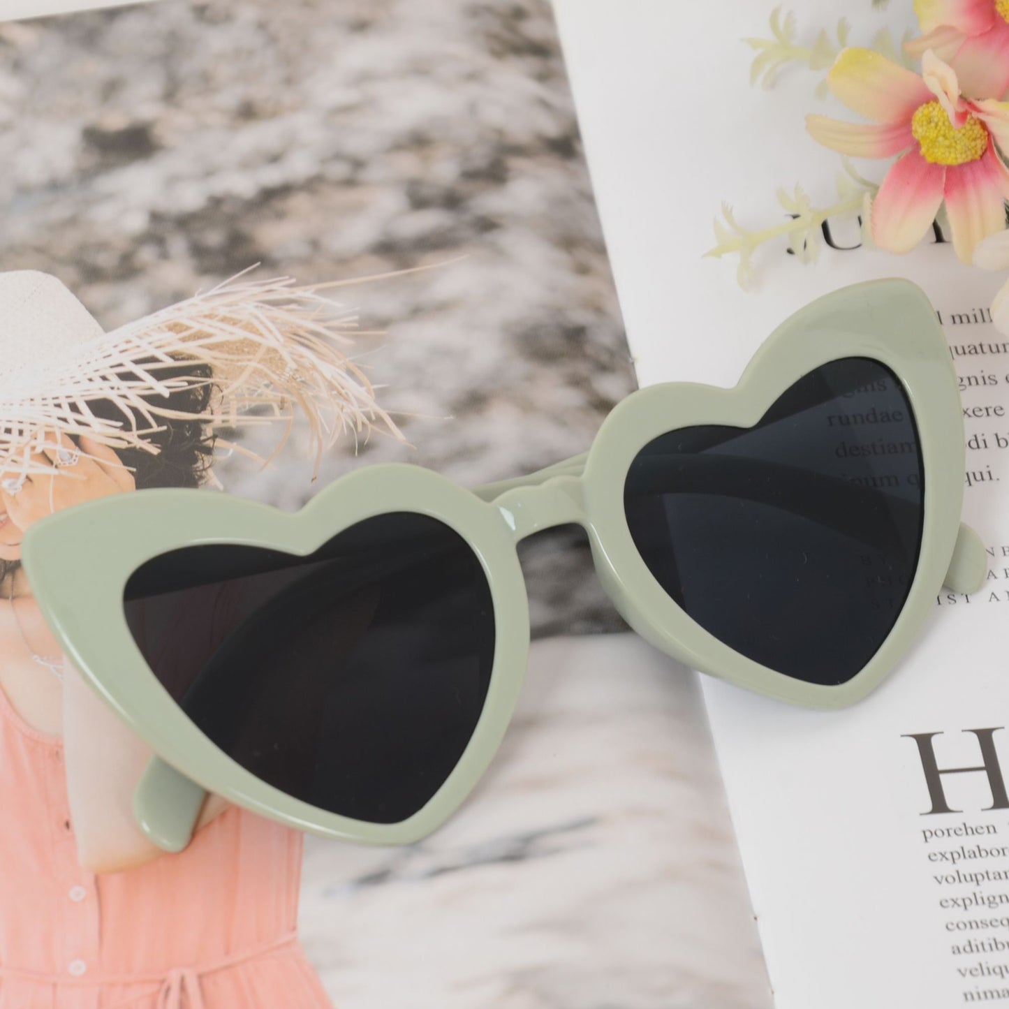 Anna-Kaci Active Women's Vibrant Heart-Shaped Fashion Sunglasses UV400 Protection