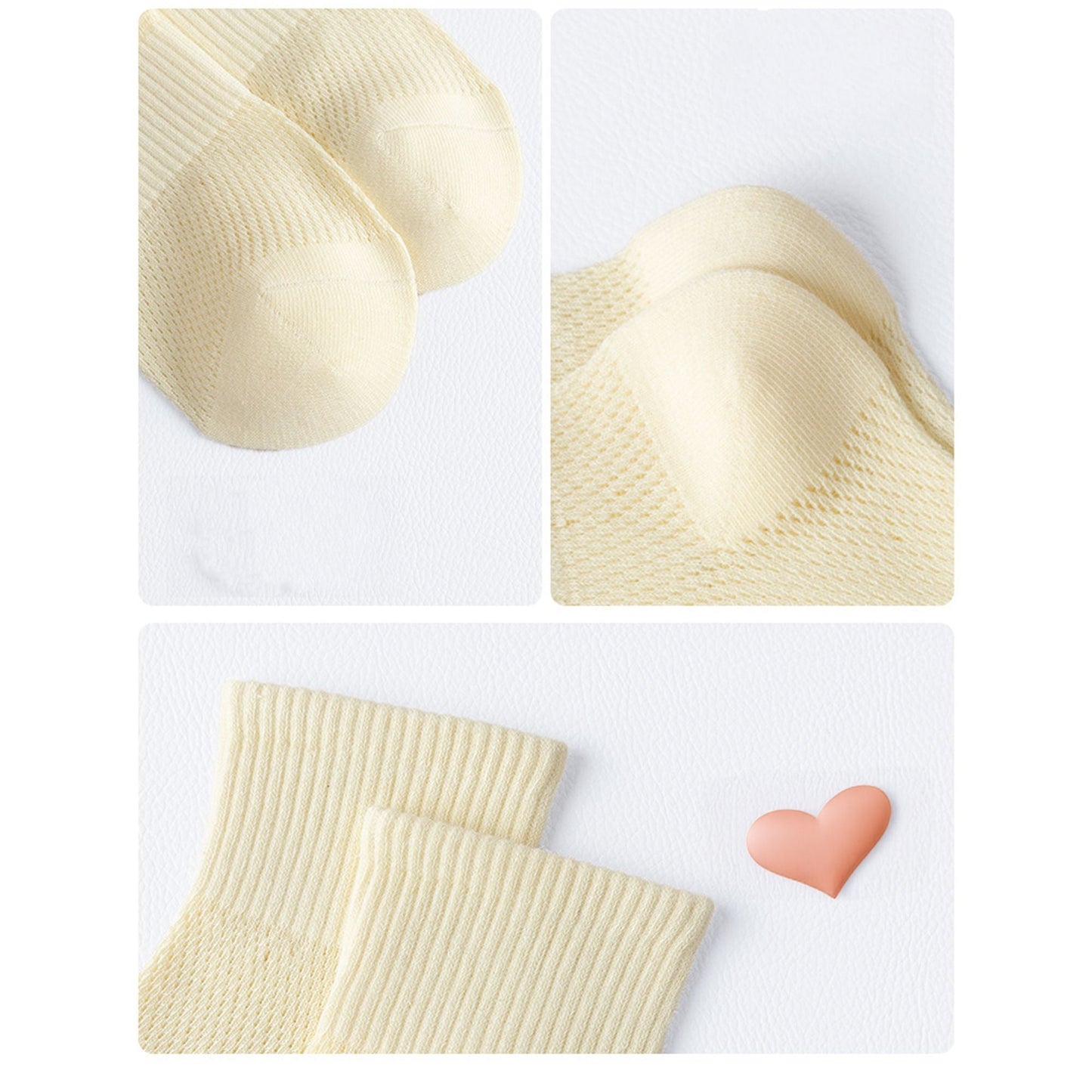 Anna-Kaci Womens Lightweight Breathable Ankle Socks 5-Pack Cushioned Sole Mesh Texture Soft Stretch Comfort Fit