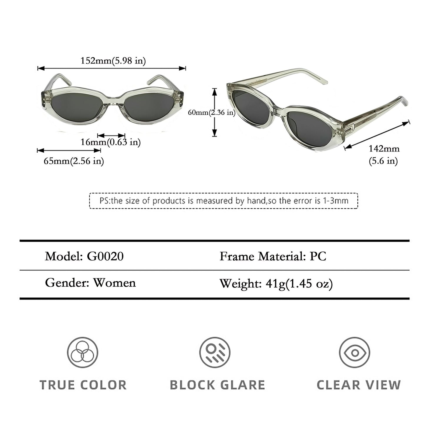 Anna-Kaci Trendy Geometric Women's Polarized Sunglasses UV400 Protection