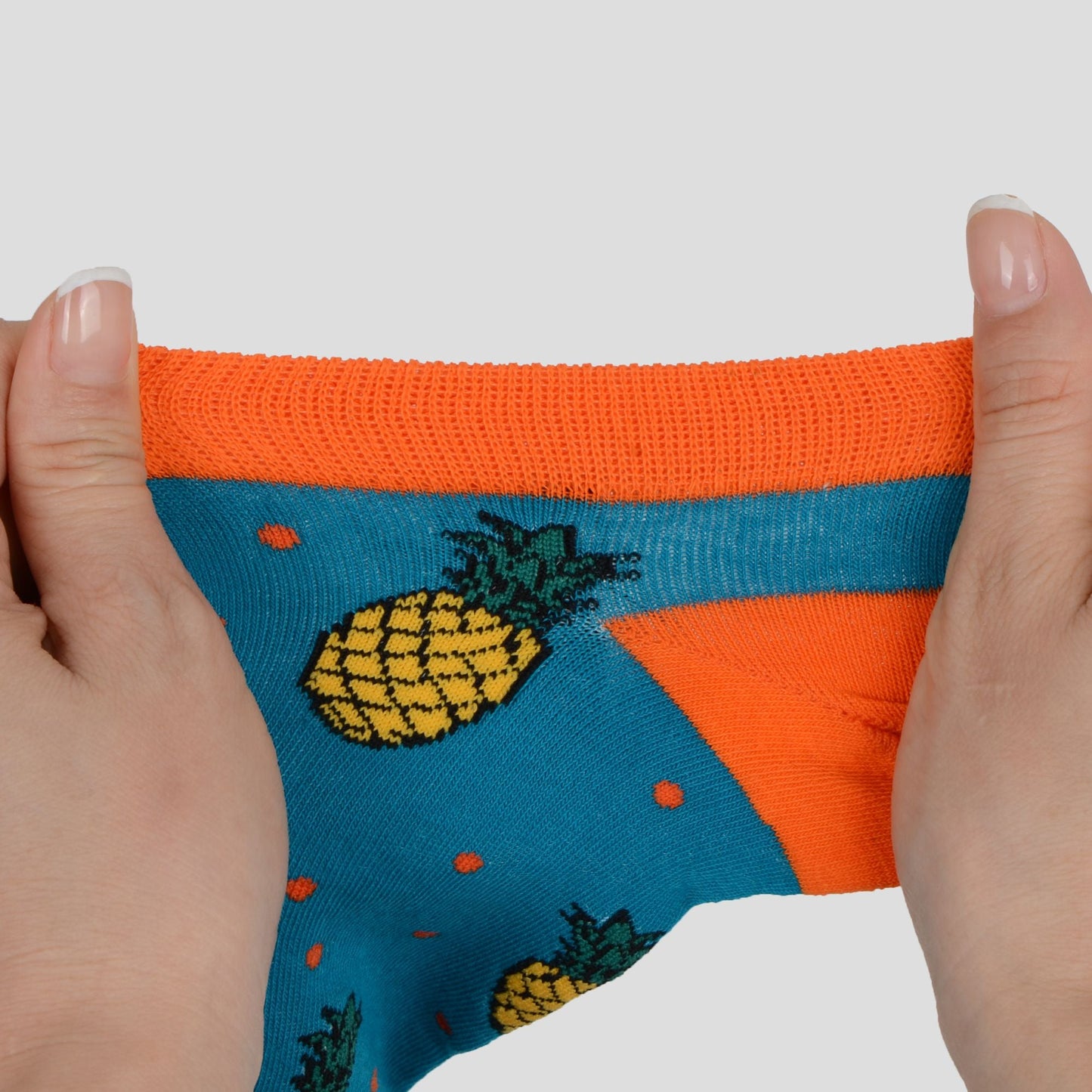 Anna-Kaci Women's  Fruit Print No Show Socks Breathable Cotton 6pk