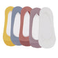 Anna-Kaci 5 Pairs Women Low Cut Invisible Liner Socks Soft Stretch Mesh Top with Reinforced Toe and Moisture-Wicking Terry Cotton Sole