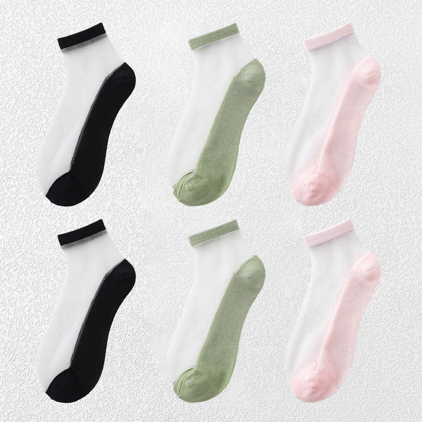 Anna-Kaci Chic Women's Summer Thin Ankle Socks Soft for Casual 6Pk