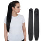 Alilang Claw Clip Long Straight Ponytail Extension Natural-Looking Hairpiece 24 Inch