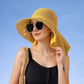 Anna-Kaci Womens Mesh Panel Wide Brim Sun Hat with Back Flap UV Protection and Tie Detail for Outdoor Activities