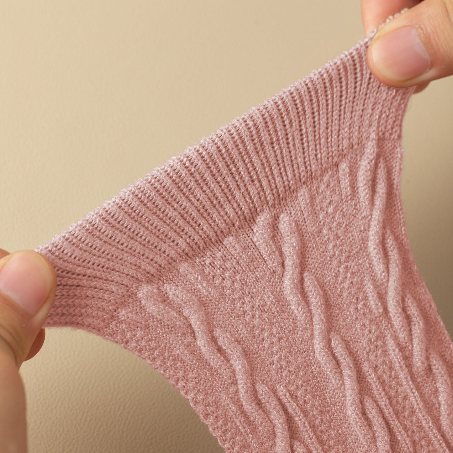 Anna-Kaci Women's Classic Crew Socks Cable-Knit Cotton for Casual Stability and Comfort 2 Pairs