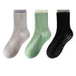 Anna-Kaci Womens Non-Slip Grip Crew Socks 3 Pair Pack Custom Color Combos Soft Ribbed Cotton with 3D Silicone Heel