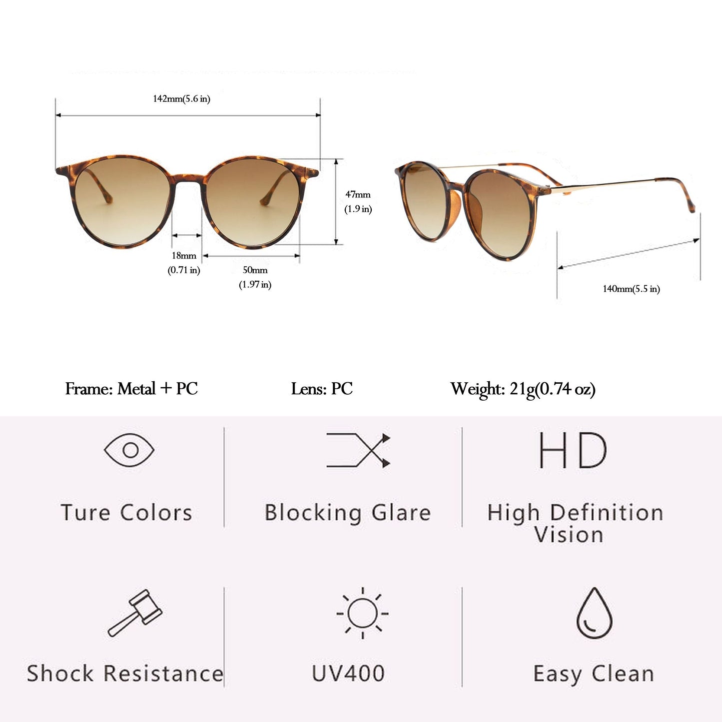 Anna-Kaci Women's Retro Cat-Eye Sunglasses