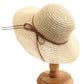 Anna-Kaci Woven Floppy Sun Hat with Rounded Crown and Decorative Bow Detail for Elegant Summer Shade and Vacation Style