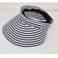 Anna-Kaci Striped Wide Brim Sun Visor Hat Lightweight Foldable Design for Outdoor Travel Beach Hiking Sports Vacations