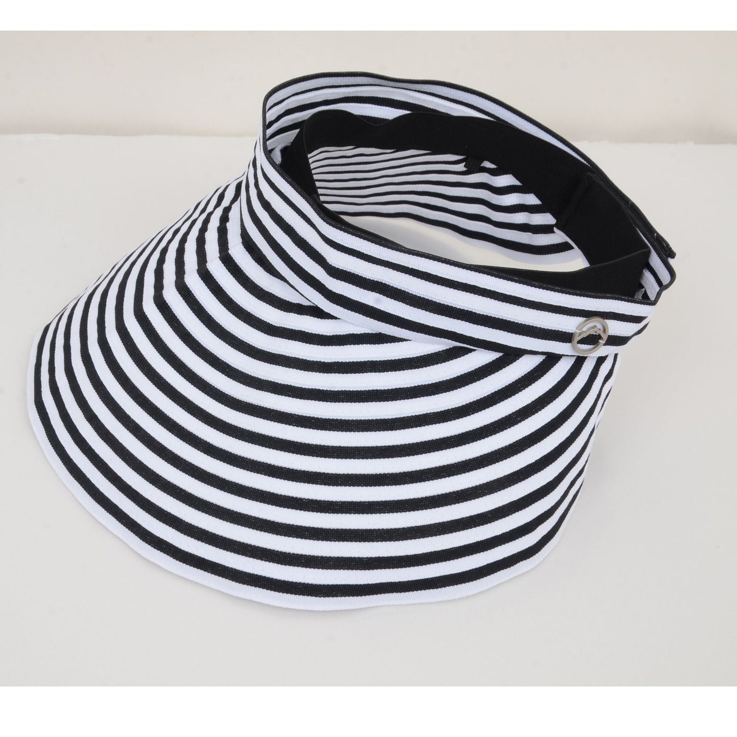 Anna-Kaci Striped Wide Brim Sun Visor Hat Lightweight Foldable Design for Outdoor Travel Beach Hiking Sports Vacations