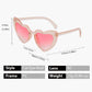Anna-Kaci Active Women's Vibrant Heart-Shaped Fashion Sunglasses UV400 Protection