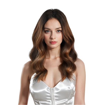 Alilang 22 Inch Long Wavy Wig Heat-Resistant Synthetic Fiber for Daily and Party Use