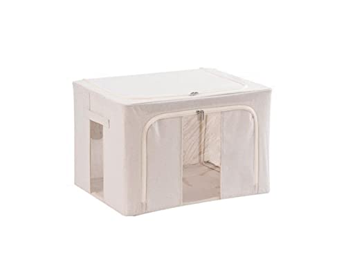 Dodolly Large Capacity Clothing Storage Organizer Bag Zipper Transparent Visual Storage Container